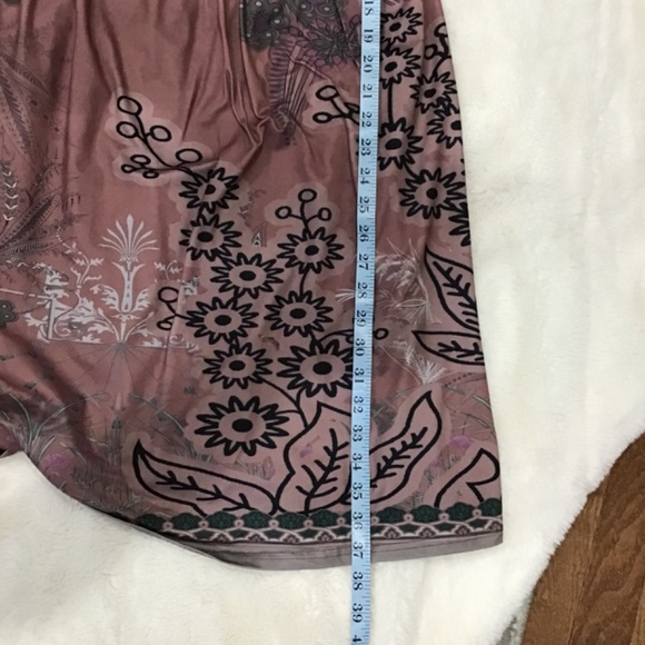 Pink Daisy Women’s Size 1X Plus (14/16) V Neck 3/4 Ruffle Sleeve Dress Fairy - Picture 11 of 12